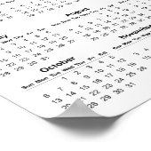 Einfach aber elegant 2024 Kalender | Poster (Ecke)