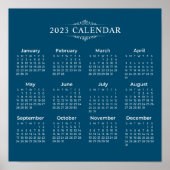 Einfach aber elegant Blue 2023 Kalender | Poster (Vorne)