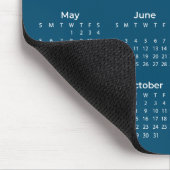 Einfach aber elegant Blue 2024 Calendar | Mousepad (Ecke)