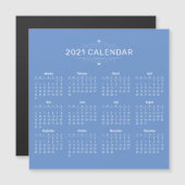 Einfach aber elegant - Kalender 2021 | Magnetkarte (Vorne/Hinten)