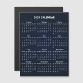 Einfach aber elegant - Kalender 2024 | Magnetkarte (Vorne/Hinten)