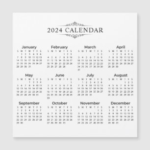 Einfach aber elegant - Kalender 2024 Magnetkarte
