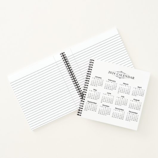Einfach aber elegant - Kalender 2024 | Notebook Notizblock (Innenseite)