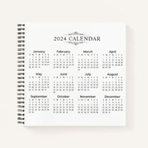 Einfach aber elegant - Kalender 2024   Notebook Notizblock