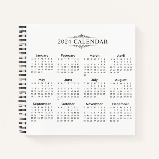 Einfach aber elegant - Kalender 2024 | Notebook Notizblock (Vorderseite)