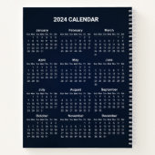 Einfach aber elegant - Kalender 2024 | Notebook Notizblock (Rückseite)