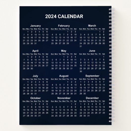 Einfach aber elegant - Kalender 2024 | Notebook Notizblock (Rückseite)