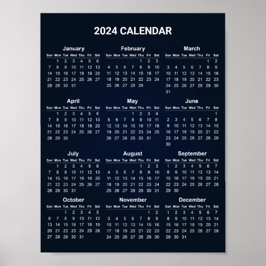 Einfach aber elegant - Kalender 2024 | Poster (Vorne)