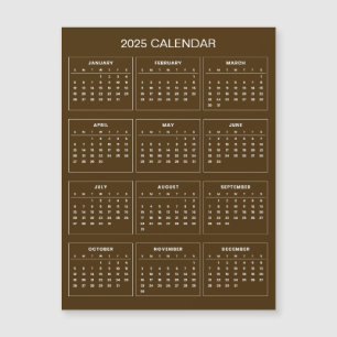 Einfach aber elegant - Kalender 2025   Magnetkarte