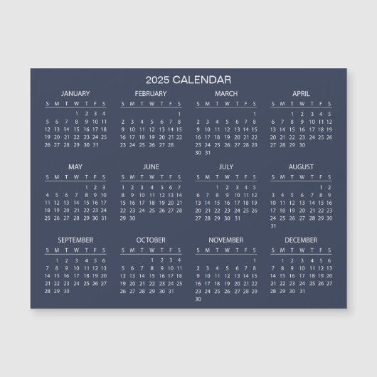 Einfach aber elegant - Kalender 2025 | Magnetkarte (Vorderseite)