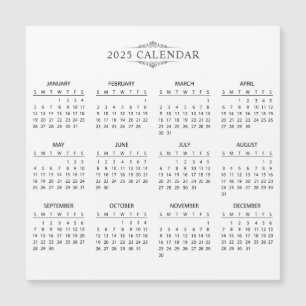 Einfach aber elegant - Kalender 2025 Magnetkarte