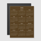Einfach aber elegant - Kalender 2025 | Magnetkarte (Vorne/Hinten)