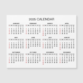 Einfach aber elegant - Kalender 2025 | Magnetkarte