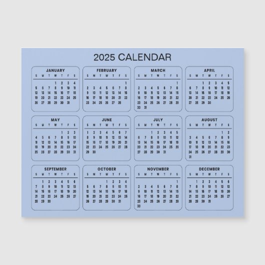 Einfach aber elegant - Kalender 2025 | Magnetkarte (Vorderseite)