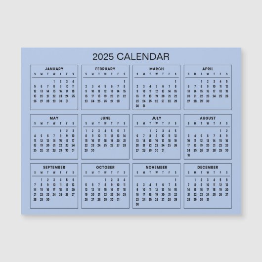 Einfach aber elegant - Kalender 2025 | Magnetkarte (Vorderseite)