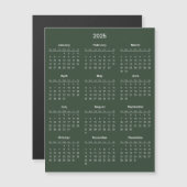 Einfach aber elegant - Kalender 2025 | Magnetkarte (Vorne/Hinten)