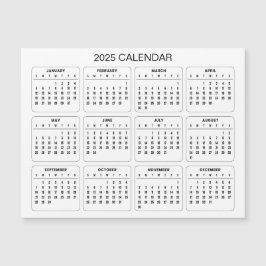 Einfach aber elegant - Kalender 2025 | Magnetkarte