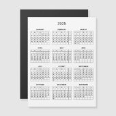 Einfach aber elegant - Kalender 2025 | Magnetkarte (Vorne/Hinten)