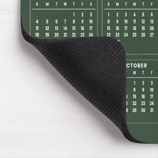 Einfach aber elegant - Kalender 2025 | Mousepad (Ecke)