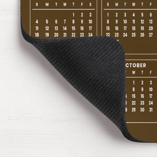 Einfach aber elegant - Kalender 2025 | Mousepad (Ecke)