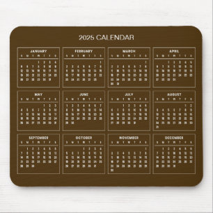 Einfach aber elegant - Kalender 2025   Mousepad