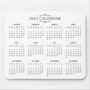 Einfach aber elegant - Kalender 2025   Mousepad