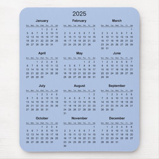 Einfach aber elegant - Kalender 2025 | Mousepad (Vorne)
