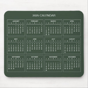 Einfach aber elegant - Kalender 2025   Mousepad
