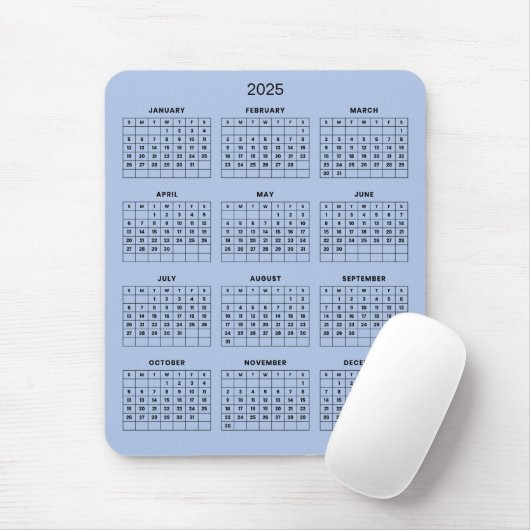 Einfach aber elegant - Kalender 2025 | Mousepad (Mit Mouse)