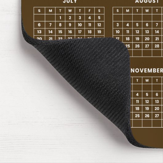 Einfach aber elegant - Kalender 2025 | Mousepad (Ecke)