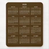 Einfach aber elegant - Kalender 2025 | Mousepad (Vorne)