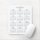 Einfach aber elegant - Kalender 2025 | Mousepad (Mit Mouse)