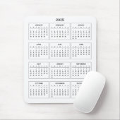 Einfach aber elegant - Kalender 2025 | Mousepad (Mit Mouse)