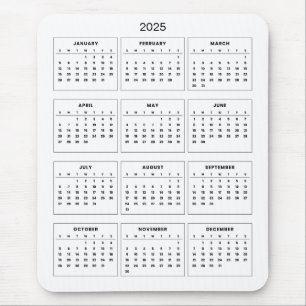 Einfach aber elegant - Kalender 2025   Mousepad