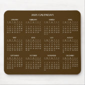Einfach aber elegant - Kalender 2025 | Mousepad (Vorne)