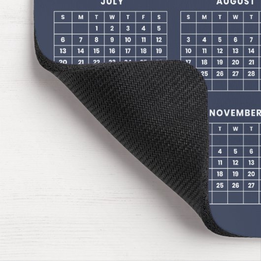 Einfach aber elegant - Kalender 2025 | Mousepad (Ecke)