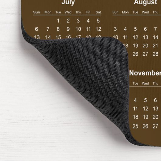 Einfach aber elegant - Kalender 2025 | Mousepad (Ecke)