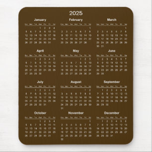 Einfach aber elegant - Kalender 2025   Mousepad