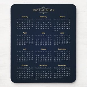 Einfach aber elegant - Kalender 2025   Mousepad