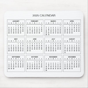Einfach aber elegant - Kalender 2025   Mousepad