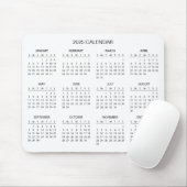 Einfach aber elegant - Kalender 2025 | Mousepad (Mit Mouse)