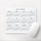 Einfach aber elegant - Kalender 2025 | Mousepad (Mit Mouse)