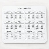 Einfach aber elegant - Kalender 2025 | Mousepad (Vorne)
