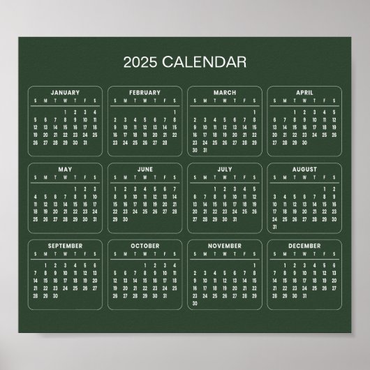 Einfach aber elegant - Kalender 2025 | Poster (Vorne)