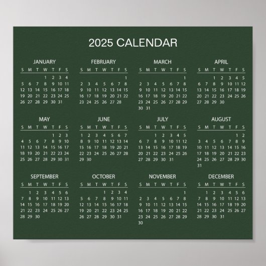 Einfach aber elegant - Kalender 2025 | Poster (Vorne)