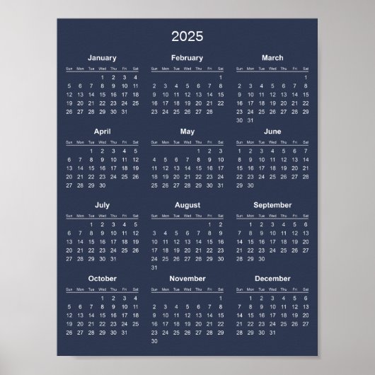 Einfach aber elegant - Kalender 2025 | Poster (Vorne)