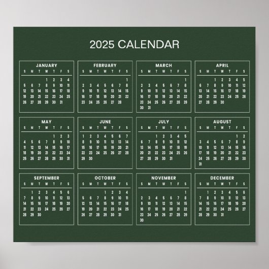 Einfach aber elegant - Kalender 2025 | Poster (Vorne)