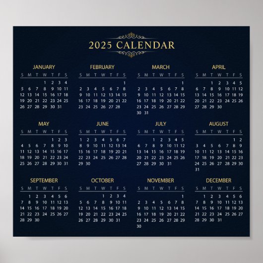 Einfach aber elegant - Kalender 2025 | Poster (Vorne)