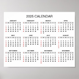 Einfach aber elegant - Kalender 2025 | Poster