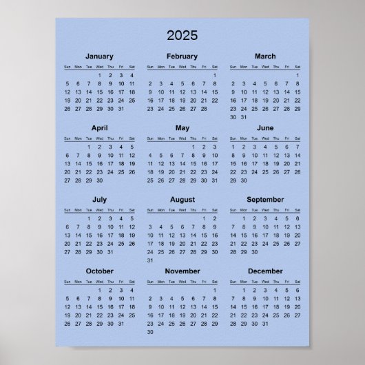 Einfach aber elegant - Kalender 2025 | Poster (Vorne)